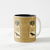 Tasse d'antan de tasse de café d'étiquette de (Devant droit)