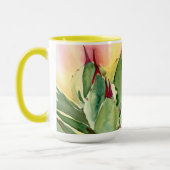 Tasse d'aquarelle d'agave, jaune, par Debra Lee (Gauche)