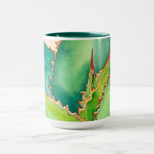 Tasse d'aquarelle d'agave par Debra Lee Baldwin (Centre)