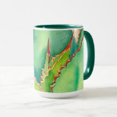 Tasse d'aquarelle d'agave par Debra Lee Baldwin (Devant droit)