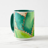 Tasse d'aquarelle d'agave par Debra Lee Baldwin (Devant gauche)