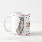 Tasse d'aquarelle de Pitbull (Gauche)