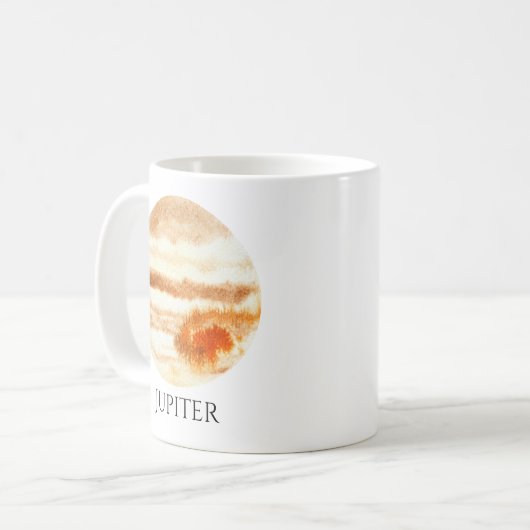 Tasse d'aquarelle de planète de Jupiter (Devant gauche)