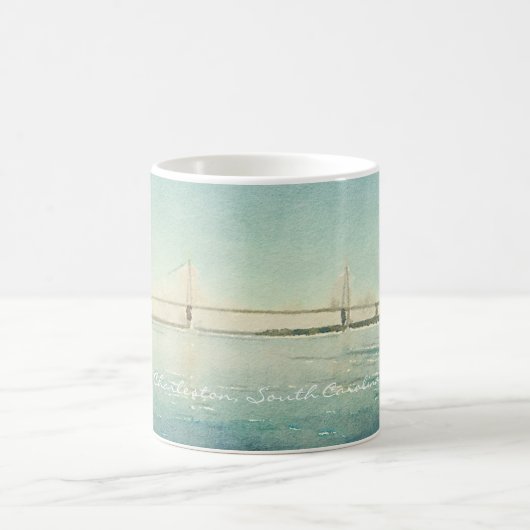 Tasse d'aquarelle de pont de Charleston la (Centre)
