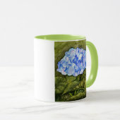 Tasse d'aquarelle d'hortensia (Devant droit)