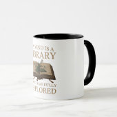 Tasse Dark Academia | Mug Citation Bibliothèque (Devant droit)