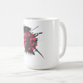 Tasse d'art à l'encre de samouraï (Devant droit)