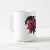 Tasse d'art à l'encre de samouraï (Devant gauche)