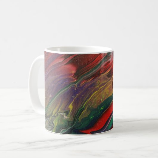 Tasse d'art abstrait colorée (Devant gauche)