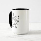 Tasse d'art abstrait Taureau sans gêne (Devant gauche)