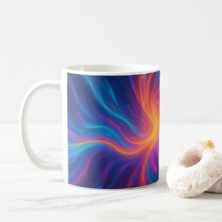 Tasse d'art abstrait tourbillon vibrant
