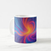 Tasse d'art abstrait tourbillon vibrant (Devant gauche)