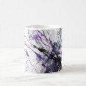 Tasse d'art abstrait violet foncé noir (Centre)