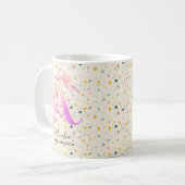 Tasse d'art avec monogramme lettre A boho chic (Devant gauche)