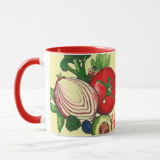 Tasse d'art coloré de légumes (Gauche)