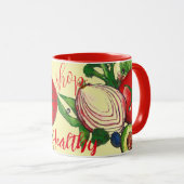 Tasse d'art coloré de légumes (Devant droit)