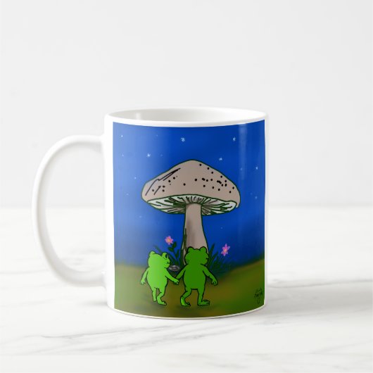 Tasse d'art de bois de conte de grenouille fantais (Gauche)