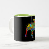 Tasse d'art de bruit d'amour et "de pitbulls de (Devant gauche)