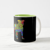 Tasse d'art de bruit d'amour et "de pitbulls de (Devant droit)