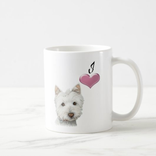 Tasse d'art de chien de Westie d'amour (Droite)