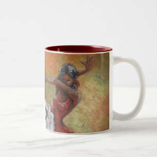 Tasse d'art de danseur de flamenco