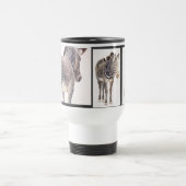 Tasse d'art de faune d'aquarelle de zèbre (Centre)