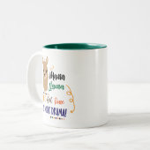 Tasse d'art de mot de drame de lama de mamans (Devant gauche)