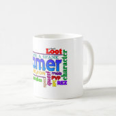 Tasse d'art de mot de Gamer (Devant droit)