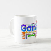 Tasse d'art de mot de Gamer (Devant gauche)