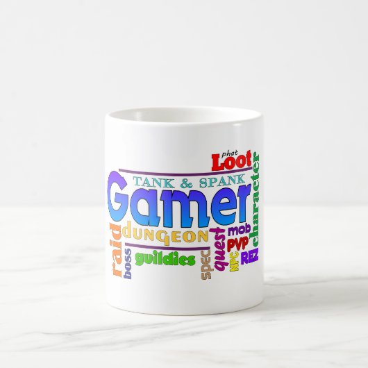 Tasse d'art de mot de Gamer (Centre)