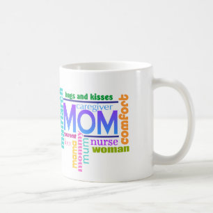 Tasse d'art de mot de maman