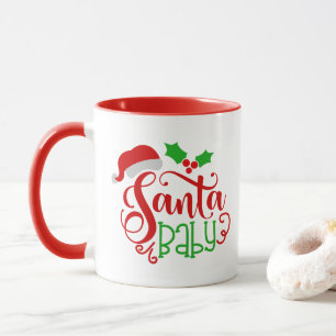 Tasse d'art de mot de Noël de bébé de Père No