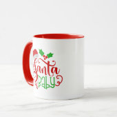 Tasse d'art de mot de Noël de bébé de Père Noël (Devant gauche)