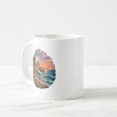 Tasse d'art de phare côtier au coucher du soleil o (Devant gauche)