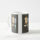 Tasse d'art de pixel de Fox Jetpack (Devant gauche)