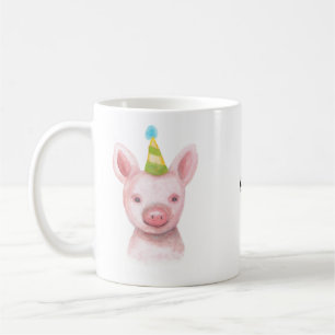 Tasse d'art de porc personnalisée par porc mignon