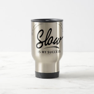 Tasse d'art de vie lente en noir et blanc minimali