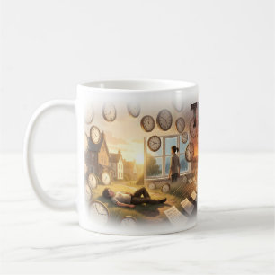 Tasse d'art de voyage de vie et de coucher de sole