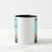 Tasse d'art déco avec l'aéroport et la tamia de (Centre)