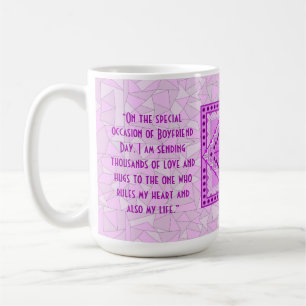 TASSE D'ART DÉCORATIVE VIOLETTE POUR LA FÊTE DU PE