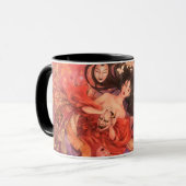 Tasse d'art d'imaginaire de masque de Noh de (Devant gauche)