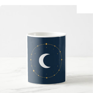 Tasse d'art en ligne céleste - Indigo et Or