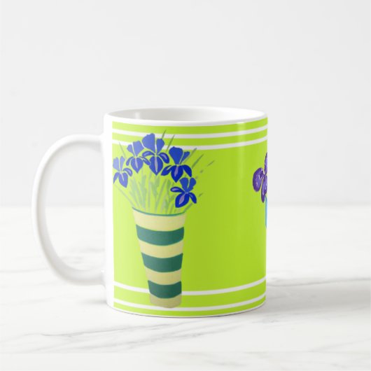 Tasse d'art : Fleur de la chaux des jardiniers. Un (Gauche)