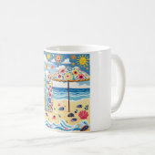 Tasse d'art folklorique de planche de surf (Devant droit)