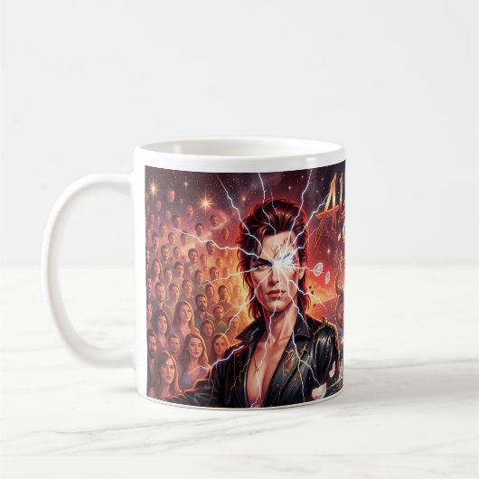 Tasse d'art Glam Lightning Cosmic Dreamscape (Gauche)