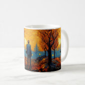 Tasse d'art impressionniste du coucher de soleil d (Devant droit)
