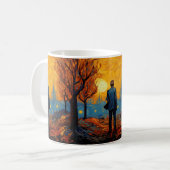 Tasse d'art impressionniste du coucher de soleil d (Devant gauche)