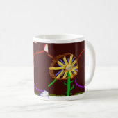 Tasse d'art impressionniste tournesol numérique (Devant droit)