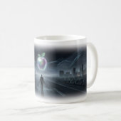 Tasse d'art Neon Apple Pulse sur Midnight Road (Devant droit)
