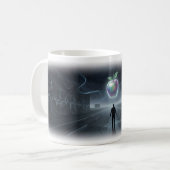 Tasse d'art Neon Apple Pulse sur Midnight Road (Devant gauche)